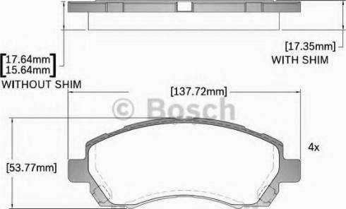 BOSCH F 03B 150 274 - Гальмівні колодки, дискові гальма autocars.com.ua