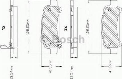 BOSCH F 03B 150 286 - Гальмівні колодки, дискові гальма autocars.com.ua