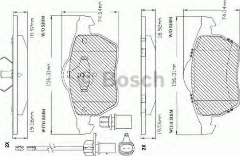 BOSCH F 03B 150 297 - Тормозные колодки, дисковые, комплект autodnr.net