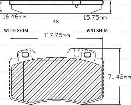 BOSCH F 03B 150 300 - Тормозные колодки, дисковые, комплект autodnr.net