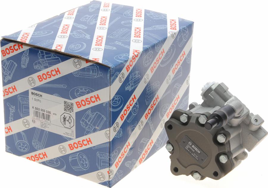 BOSCH K S02 000 026 - Гідравлічний насос, рульове управління, ГУР autocars.com.ua