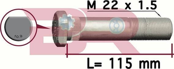 BOTTO RICAMBI BRD4826 - Болт кріплення колеса autocars.com.ua