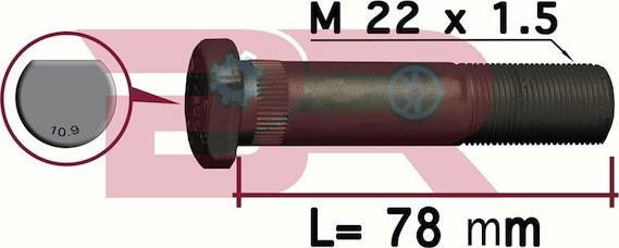 BOTTO RICAMBI BRD7448 - Болт кріплення колеса autocars.com.ua