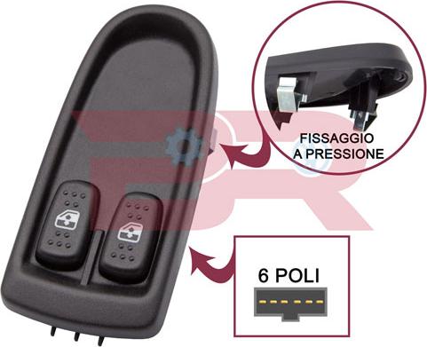 BOTTO RICAMBI BREL0480 - Вимикач, стеклолод'емнік autocars.com.ua