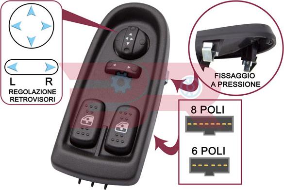 BOTTO RICAMBI BREL4491 - Вимикач, стеклолод'емнік autocars.com.ua