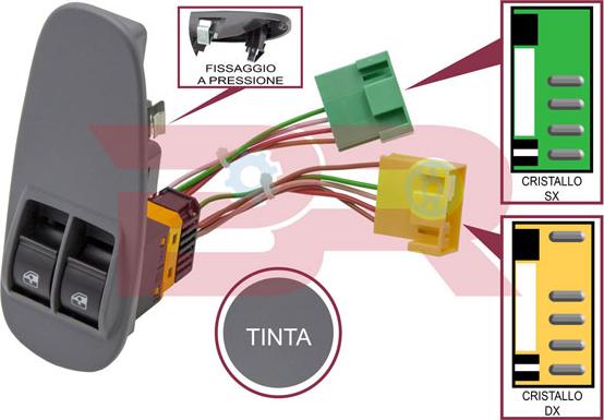 BOTTO RICAMBI BREL9048 - Вимикач, стеклолод'емнік autocars.com.ua