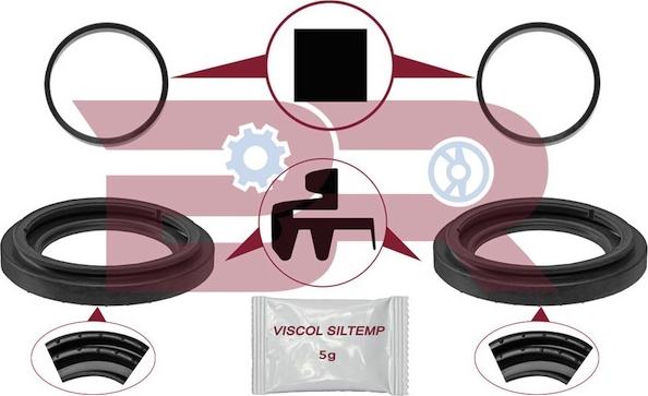 BOTTO RICAMBI BRFR1847 - Ремкомплект, гальмівний супорт autocars.com.ua