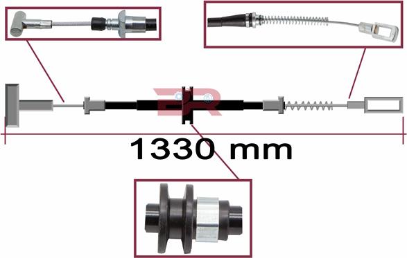 BOTTO RICAMBI BRFR5434 - Трос, гальмівна система autocars.com.ua