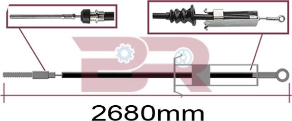 BOTTO RICAMBI BRFR7086 - Трос, гальмівна система autocars.com.ua