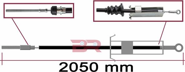 BOTTO RICAMBI BRFR7364 - Трос, гальмівна система autocars.com.ua
