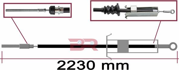 BOTTO RICAMBI BRFR7365 - Трос, гальмівна система autocars.com.ua