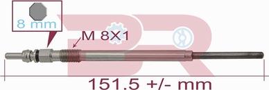 BOTTO RICAMBI BRM1992 - Свічка розжарювання autocars.com.ua