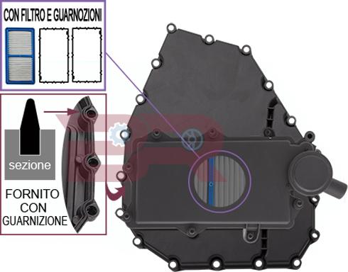 BOTTO RICAMBI BRM9853 - Кришка картера, блок-картер двигуна autocars.com.ua