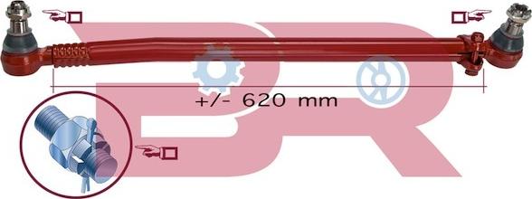 BOTTO RICAMBI BRST0528 - Поздовжня рульова тяга autocars.com.ua