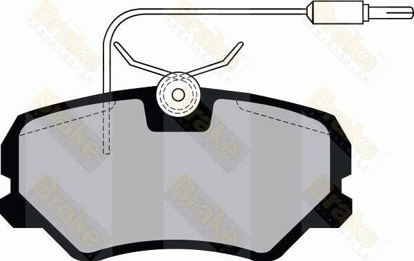 Brake Engineering PA1041 - Тормозные колодки, дисковые, комплект autodnr.net