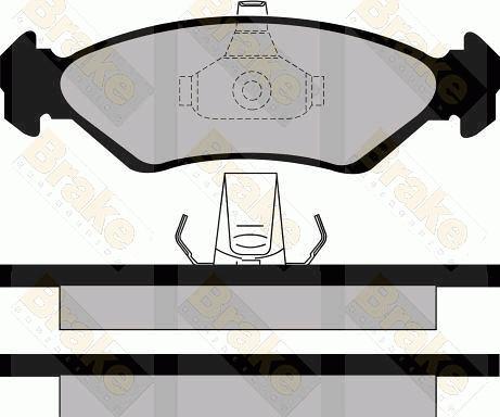 Brake Engineering PA1127 - Гальмівні колодки, дискові гальма autocars.com.ua