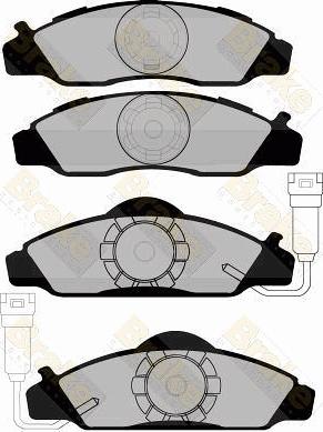 Brake Engineering PA1158 - Гальмівні колодки, дискові гальма autocars.com.ua