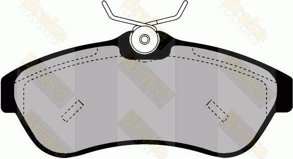 Brake Engineering PA1498 - Гальмівні колодки, дискові гальма autocars.com.ua