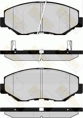 Brake Engineering PA1518 - Тормозные колодки, дисковые, комплект autodnr.net