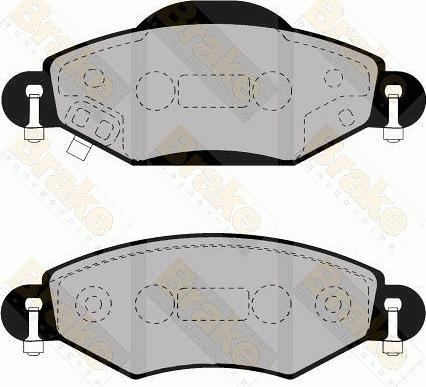 Brake Engineering PA1555 - Гальмівні колодки, дискові гальма autocars.com.ua