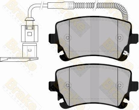 Brake Engineering PA1571 - Гальмівні колодки, дискові гальма autocars.com.ua