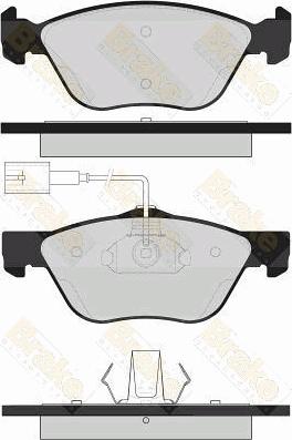 Brake Engineering PA1580 - Гальмівні колодки, дискові гальма autocars.com.ua