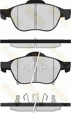 Brake Engineering PA1612 - Тормозные колодки, дисковые, комплект autodnr.net