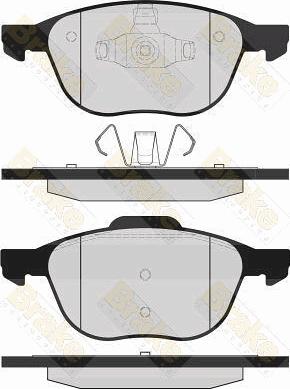 Brake Engineering PA1627 - Тормозные колодки, дисковые, комплект autodnr.net