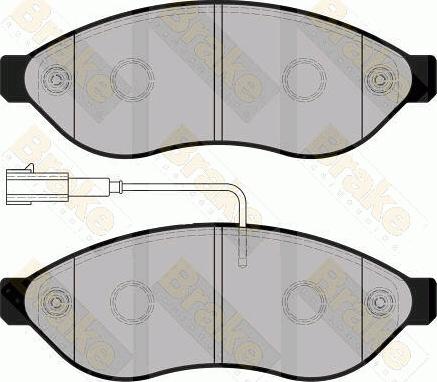 Brake Engineering PA1754 - Тормозные колодки, дисковые, комплект autodnr.net