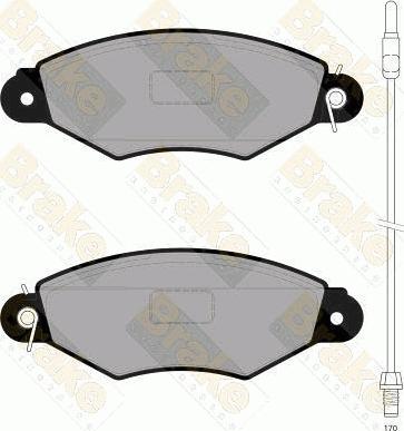 Brake Engineering PA1822 - Гальмівні колодки, дискові гальма autocars.com.ua