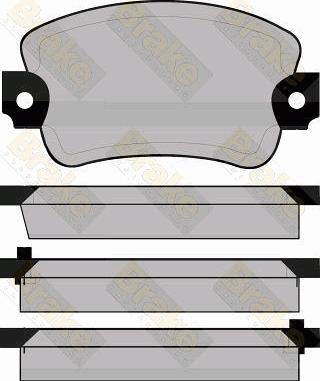 Brake Engineering PA308 - Гальмівні колодки, дискові гальма autocars.com.ua