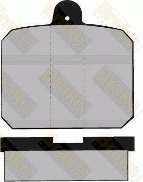 Brake Engineering PA334 - Тормозные колодки, дисковые, комплект autodnr.net