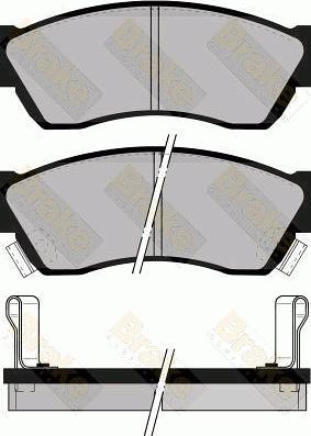 Brake Engineering PA576 - Тормозные колодки, дисковые, комплект autodnr.net