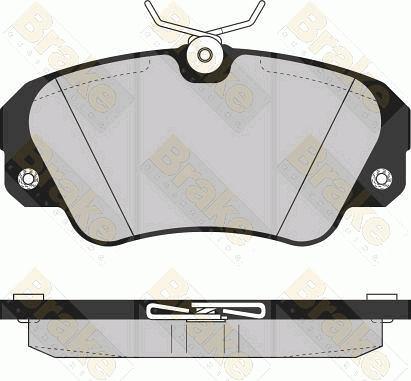 Brake Engineering PA859 - Тормозные колодки, дисковые, комплект autodnr.net