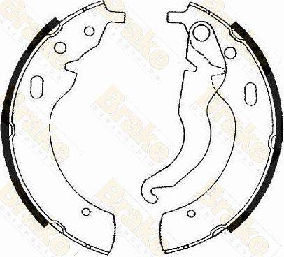 Brake Engineering SH1002 - Комплект тормозных колодок, барабанные autodnr.net