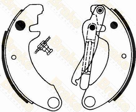 Brake Engineering SH1052 - Комплект тормозных колодок, барабанные autodnr.net