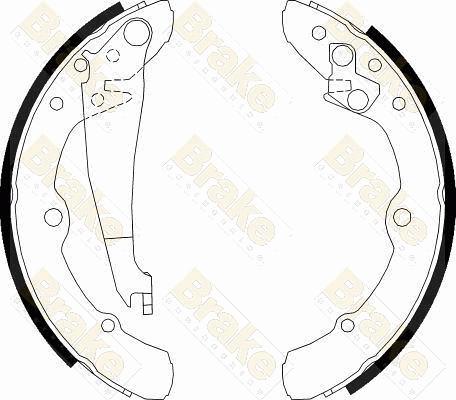 Brake Engineering SH1113 - Комплект тормозных колодок, барабанные autodnr.net