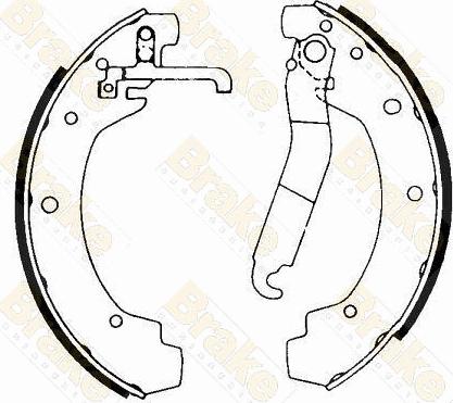 Brake Engineering SH1193 - Комплект гальм, барабанний механізм autocars.com.ua