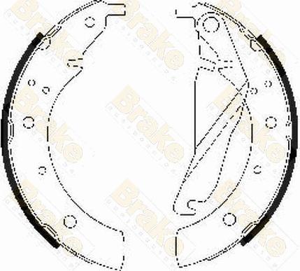 Brake Engineering SH1209 - Комплект тормозных колодок, барабанные autodnr.net