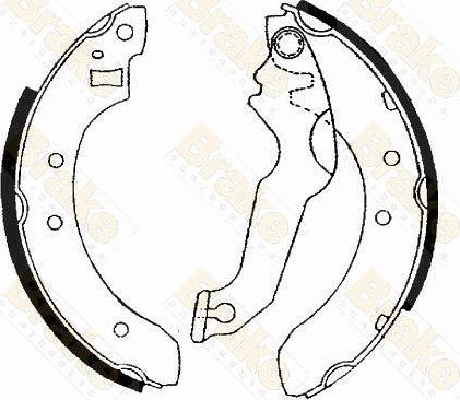 Brake Engineering SH2171 - Комплект тормозных колодок, барабанные autodnr.net