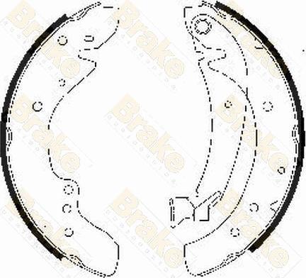 Brake Engineering SH2487 - Комплект тормозных колодок, барабанные autodnr.net