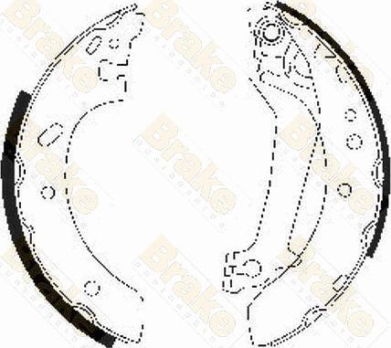 Brake Engineering SH2503 - Комплект гальм, барабанний механізм autocars.com.ua