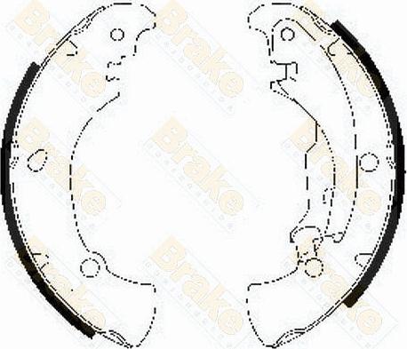 Brake Engineering SH2505 - Комплект тормозных колодок, барабанные autodnr.net