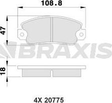 Braxis AA0030 - Гальмівні колодки, дискові гальма autocars.com.ua