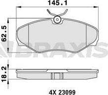 Braxis AA0035 - Гальмівні колодки, дискові гальма autocars.com.ua