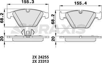 Braxis AA0063 - Гальмівні колодки, дискові гальма autocars.com.ua