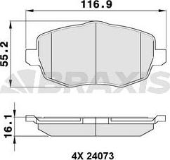 Braxis AA0081 - Тормозные колодки, дисковые, комплект autodnr.net