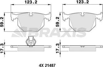 Braxis AA0094 - Гальмівні колодки, дискові гальма autocars.com.ua