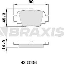 Braxis AA0098 - Гальмівні колодки, дискові гальма autocars.com.ua