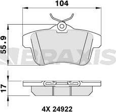 Braxis AA0106 - Тормозные колодки, дисковые, комплект autodnr.net